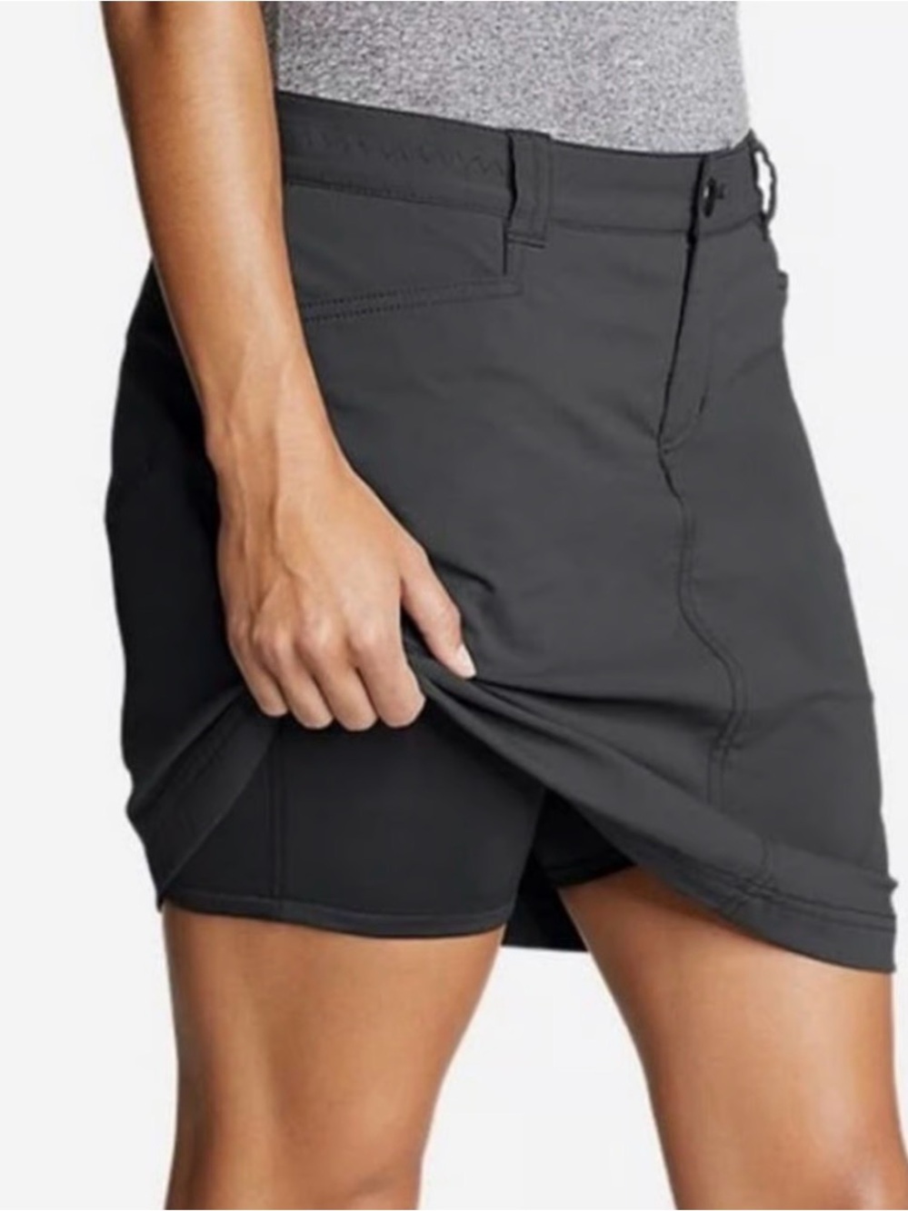 Eddie Bauer Slate Gray Performance Skort with Built-In Shorts Size 16